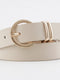 Versatile PU Leather Belt with Prong Buckle and D-ring