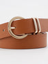 Versatile PU Leather Belt with Prong Buckle and D-ring