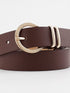 Versatile PU Leather Belt with Prong Buckle and D-ring