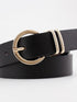 Versatile PU Leather Belt with Prong Buckle and D-ring