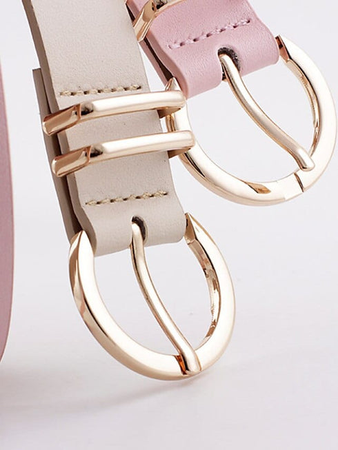Versatile PU Leather Belt with Prong Buckle and D-ring