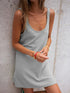 Versatile Solid Color Casual Mini Dress