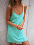 Versatile Solid Color Casual Mini Dress