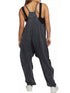 Versatile V Neck Solid Color Jumpsuit with Convenient Pockets
