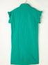 Vibrant Green Ruffle Sleeve Button-Up Mini Dress