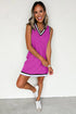 v neck sleeveless mini dress