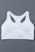 White Athletic Push Up Sports Bra