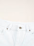 White Distressed Frayed Denim Shorts