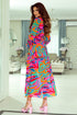 Wild Lotus Ruffle Tiered Maxi Dress with Floral Print