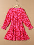 Wild Rose Leopard Print Flounce Sleeve Ruffle Mini Dress