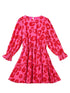 Wild Rose Leopard Print Flounce Sleeve Ruffle Mini Dress