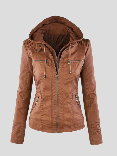 Women Jackets Faux Leather Jacket