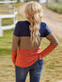 Women's Bamboo Striped Lace Top - Lightweight Contrast Sweater for Everyday Comfort