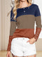 Women's Bamboo Striped Lace Top - Lightweight Contrast Sweater for Everyday Comfort