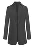 Women's Black Blue Gray Long Coat for Casual Daily & Valentine's Day