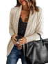 Women's Casual Mid-Length Solid Color Cardigan Jacket with Long Sleeves