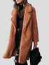 Women's Coats Long Sleeve Lapel Plush Long Coat