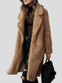 Women's Coats Long Sleeve Lapel Plush Long Coat