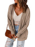 Women's Long Sleeve Cardigan Sweater with Solid Color and Pockets