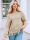 Women's Long Sleeve Tassel Sweater in Bohemian Style