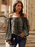 Women's Loose Off-Shoulder Top with Lantern Sleeves