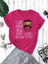 Women's Plus Size Casual Cartoon Print Short Sleeve T-shirt