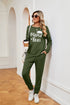 Women's printed long-sleeved casual loose suit