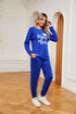 Women's printed long-sleeved casual loose suit