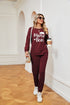 Women's printed long-sleeved casual loose suit