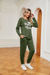 Women's printed long-sleeved casual loose suit