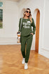 Women's printed long-sleeved casual loose suit