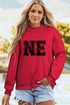 Racing Red NEBRASKA Double Side Printed Mock Neck Reversible Sweatshirt