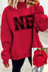 Racing Red NEBRASKA Double Side Printed Mock Neck Reversible Sweatshirt