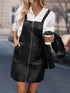 Zip Pocket Leather Strap Dress