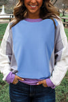 Cozy Color Block Sweatshirt for Women - Stylish Casual Top in Soft Fabric, Ideal for Everyday Comfort and Chic Looks