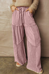 Boho Chic Women's Wide Leg Patchwork Pants - Comfortable, Trendy Fit for Casual Outings and Stylish Events