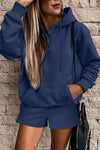 Cozy Women's Pastel Oversized Hoodie and Shorts Set – Soft Loungewear for Ultimate Comfort and Relaxation