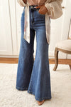 Chic High-Waisted Blue Jeans for Women – Slim Fit, Stretchy Fabric for All-Day Comfort & Versatile Style