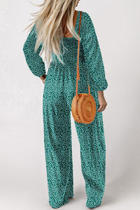 floral wide leg jumpsuit