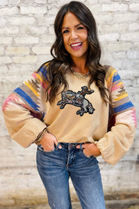 sequin graphic sweatshirt