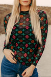 Vibrant Women's Western Print Top - Stylish Relaxed Fit for Casual Everyday Outings and Trendy Looks