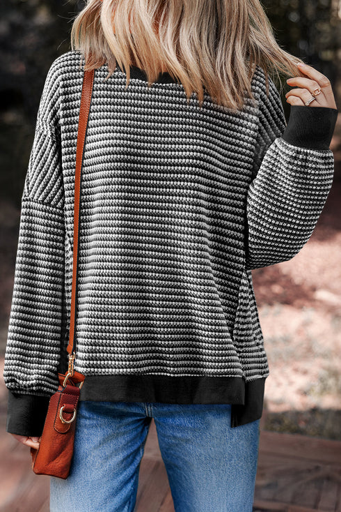 black stripe top