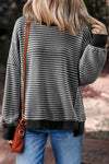 Chic Women's Black Striped Top - Stylish Casual Fit, Ideal for Everyday Layering and Versatile Outfits