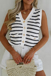 Stylish Women's V-Neck Sweater Vest in Cozy Knit - Perfect for Layering in Casual Chic Outfits