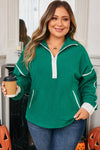 Trendy Plus Size Women's Cozy Sweatshirt in Soft Cotton Blend - Perfect for Casual Outings and Everyday Comfort