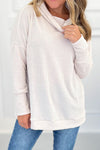 Cozy Women's Jet Stream Ribbed Turtleneck Sweater - Loose Fit, Drop Shoulder, Soft Knit for Effortless Style
