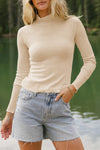 Soft Pastel Ribbed Knit Top for Women - Slim Fit, Effortless Style, Perfect for Everyday Comfort and Casual Outings