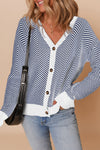 Cozy Women's Herringbone Cardigan in Soft Knit - Stylish Layering Essential for Fall and Winter Wardrobe