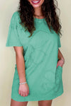 Stylish Women's Cotton Mini Dress - Flattering Casual Summer T-Shirt Style in Trendy Colors for Effortless Everyday Wear