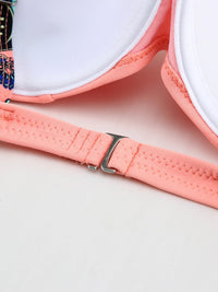 sexy-pink-padded-gather-push-up-bikini-set